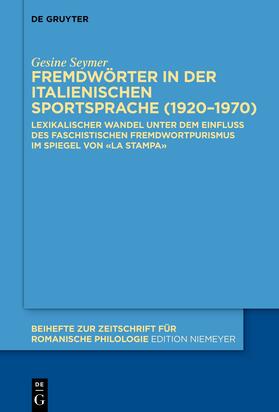 Seymer | Fremdwörter in der italienischen Sportsprache (1920–1970) | E-Book | sack.de