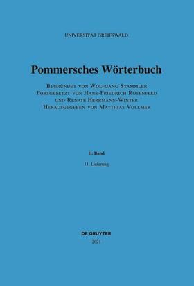 Vollmer | Pommersches Wörterbuch. Band II. 11 Lieferung | Buch | 978-3-11-071451-7 | sack.de