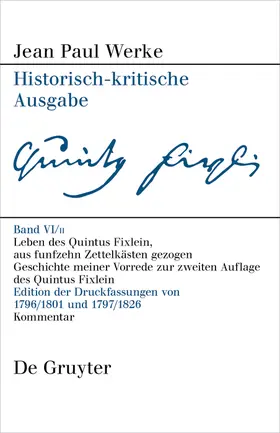 Straub / Pfotenhauer |  Leben des Quintus Fixlein, aus funfzehn Zettelkästen gezogen | Buch |  Sack Fachmedien