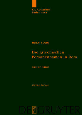 Solin | Die griechischen Personennamen in Rom | E-Book | sack.de