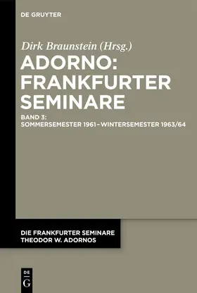 Braunstein |  Sommersemester 1961 – Wintersemester 1963/64 | eBook | Sack Fachmedien