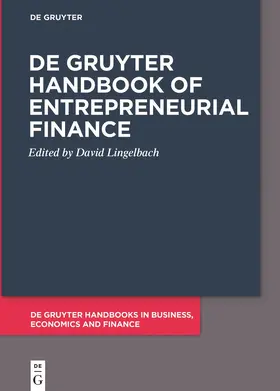 Lingelbach | De Gruyter Handbook of Entrepreneurial Finance | E-Book | sack.de