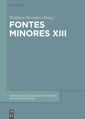 Brandes | Fontes Minores XIII | E-Book | www.sack.de