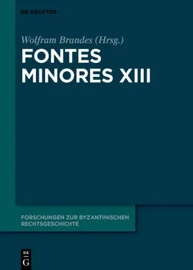 Brandes | Fontes Minores XIII | E-Book | www.sack.de