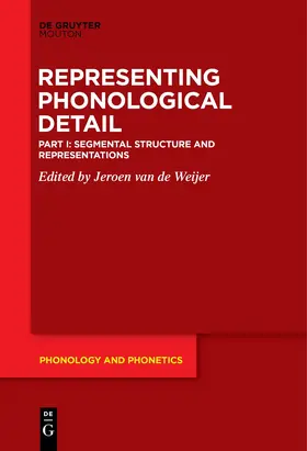 Weijer |  Segmental Structure and Representations | Buch |  Sack Fachmedien