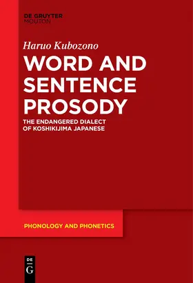 Kubozono |  Word and Sentence Prosody | Buch |  Sack Fachmedien