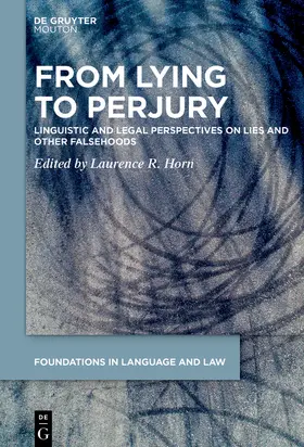 Horn |  From Lying to Perjury | Buch |  Sack Fachmedien