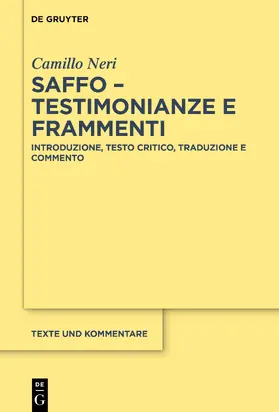 Neri |  Saffo, testimonianze e frammenti | Buch |  Sack Fachmedien