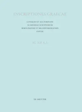 Bosnakis / Hallof / Mposnake¯s |  Inscriptiones Calymnae et insularum Calymniarum | Buch |  Sack Fachmedien
