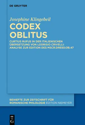Klingebeil / Klingebeil-Schieke |  Codex oblitus | Buch |  Sack Fachmedien