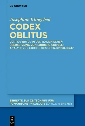 Klingebeil | Codex oblitus | E-Book | www.sack.de