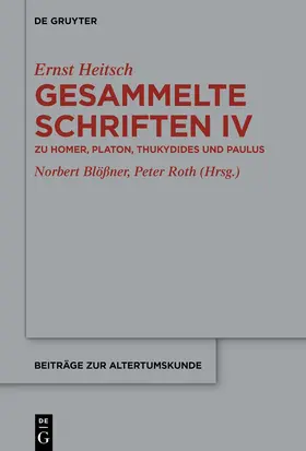 Blößner / Blössner / Roth |  Zu Homer, Platon, Thukydides und Paulus | eBook | Sack Fachmedien