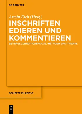 Eich |  Inschriften edieren und kommentieren | Buch |  Sack Fachmedien