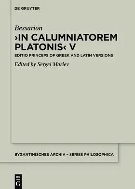 Bessarion / Mariev |  In Calumniatorem Platonis V | Buch |  Sack Fachmedien