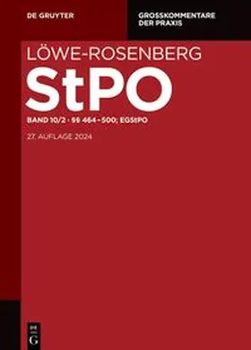 Böß / Kurtze / Tillich |  §§ 464-500; EGStPO | eBook | Sack Fachmedien