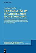 Herbst |  Textualität im italienischen Nonstandard | eBook | Sack Fachmedien