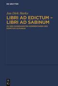 Harke |  Libri ad edictum – libri ad Sabinum | Buch |  Sack Fachmedien