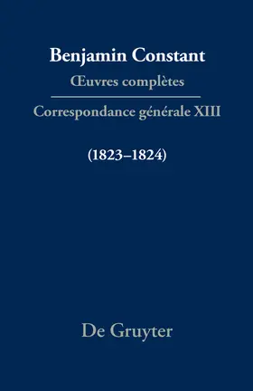 Courtney / Rowe / Triaire |  Correspondance générale 1823–1824 | Buch |  Sack Fachmedien