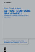Schmid |  Althochdeutsche Grammatik II  Bd. | Buch |  Sack Fachmedien