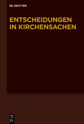 Baldus / Muckel / Diel |  Entscheidungen in Kirchensachen seit 1946. Band 74: 01.07.2019 - 31.12.2019 | Buch |  Sack Fachmedien