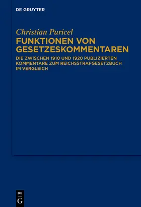 Puricel | Funktionen von Gesetzeskommentaren | E-Book | sack.de