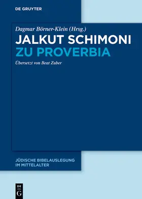 Börner-Klein | Jalkut Schimoni zu Proverbia | Buch | 978-3-11-079166-2 | www.sack.de