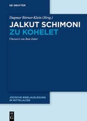 Börner-Klein | Jalkut Schimoni zu Kohelet | E-Book | www.sack.de