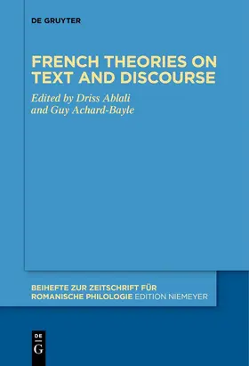Ablali / Achard-Bayle |  French theories on text and discourse | Buch |  Sack Fachmedien