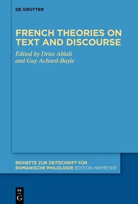 Ablali / Achard-Bayle | French theories on text and discourse | E-Book | www.sack.de