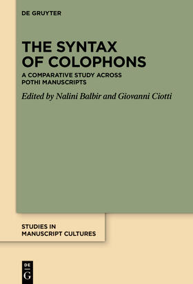 Balbir / Ciotti |  The Syntax of Colophons | eBook | Sack Fachmedien