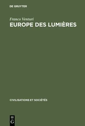 Venturi |  Europe des lumières | eBook | Sack Fachmedien