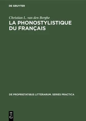 Berghe |  La phonostylistique du français | eBook | Sack Fachmedien