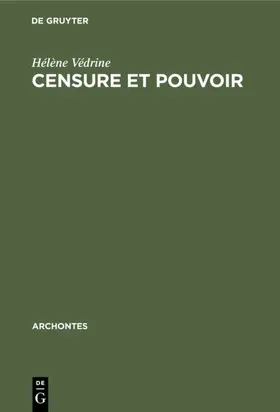 Védrine |  Censure et Pouvoir | eBook | Sack Fachmedien