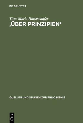 Horstschäfer |  'Über Prinzipien' | eBook | Sack Fachmedien