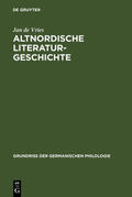Vries |  Altnordische Literaturgeschichte | eBook | Sack Fachmedien