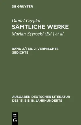 Czepko / Mundt / Seelbach |  Vermischte Gedichte | eBook | Sack Fachmedien
