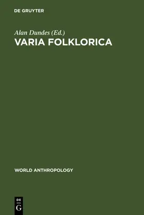 Dundes |  Varia Folklorica | eBook | Sack Fachmedien