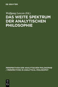 Lenzen |  Das weite Spektrum der Analytischen Philosophie | eBook | Sack Fachmedien