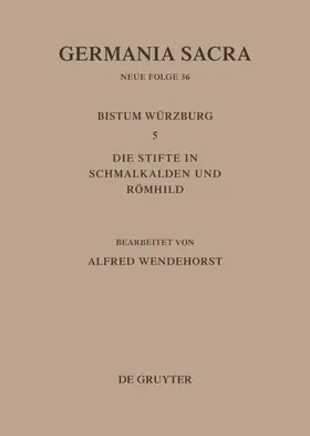 Wendehorst |  Die Bistümer der Kirchenprovinz Mainz: Das Bistum Würzburg 5: Die Stifte in Schmalkalden und Römhild | eBook | Sack Fachmedien