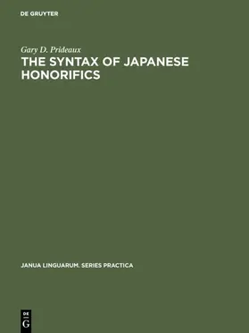 Prideaux | The Syntax of Japanese Honorifics | E-Book | sack.de