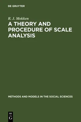 Mokken |  A Theory and Procedure of Scale Analysis | eBook | Sack Fachmedien