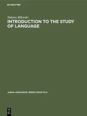 Milewski |  Introduction to the Study of Language | eBook | Sack Fachmedien