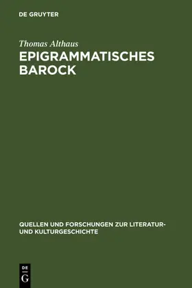 Althaus | Epigrammatisches Barock | E-Book | www.sack.de
