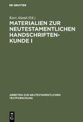 Aland |  Materialien zur neutestamentlichen Handschriftenkunde I | eBook | Sack Fachmedien