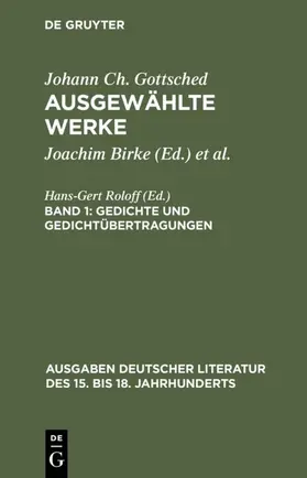 Gottsched / Birke |  Gedichte und Gedichtübertragungen | eBook | Sack Fachmedien