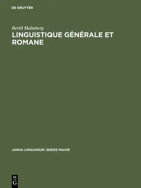 Malmberg |  Linguistique générale et romane | eBook | Sack Fachmedien