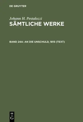 Dejung |  An die Unschuld, 1815 (Text) | eBook | Sack Fachmedien