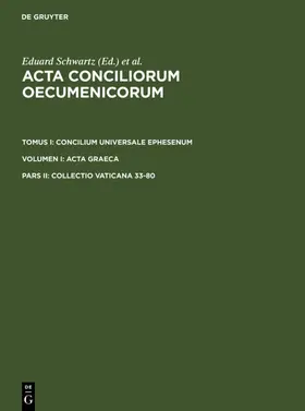 Schwartz / Straub |  Collectio Vaticana 33-80 | eBook | Sack Fachmedien