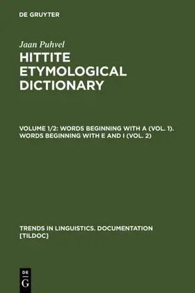 Puhvel | Words beginning with A (Vol. 1). Words beginning with E and I (Vol. 2) | E-Book | sack.de