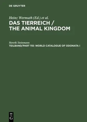 Steinmann |  World Catalogue of Odonata I | eBook | Sack Fachmedien